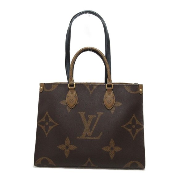 LOUIS VUITTON On The Go MM Tote Bag  Monogram Giant canvas Brown Used LV - Picture 11 of 11